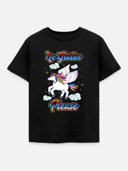 Pas Gluten S'il vous plaît - Unicorn Nutrition Health - T-shirt Enfant - noir