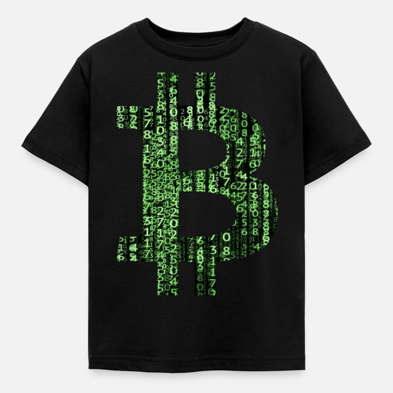 Bitcoin matrix - Kids' T-Shirt - black