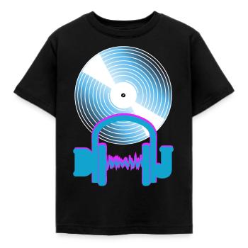 dj - Kinderen T-shirt - zwart - Voor - AI Model Kid Female (0cm)