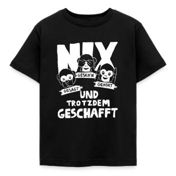 "PAS DE DIRE, TENDU ... PAS FAIT!" - T-shirt Enfant - noir - Devant - AI Model Kid Female (0cm)