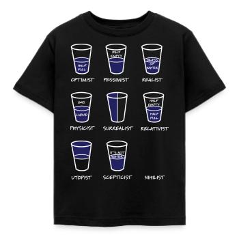 Physicien Optimiste - T-shirt Enfant - noir - Devant - AI Model Kid Female (0cm)