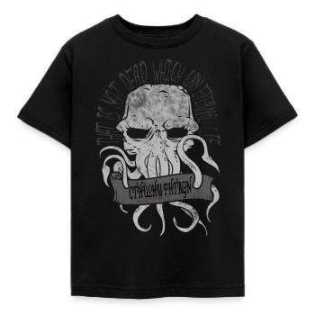 Allmächtiger Cthulskull - Kinder T-Shirt - Schwarz - Vorne - AI Model Kid Female (0cm)