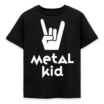 Metal Fork - Kinder T-Shirt - Schwarz - Vorne - AI Model Kid Female (0cm)
