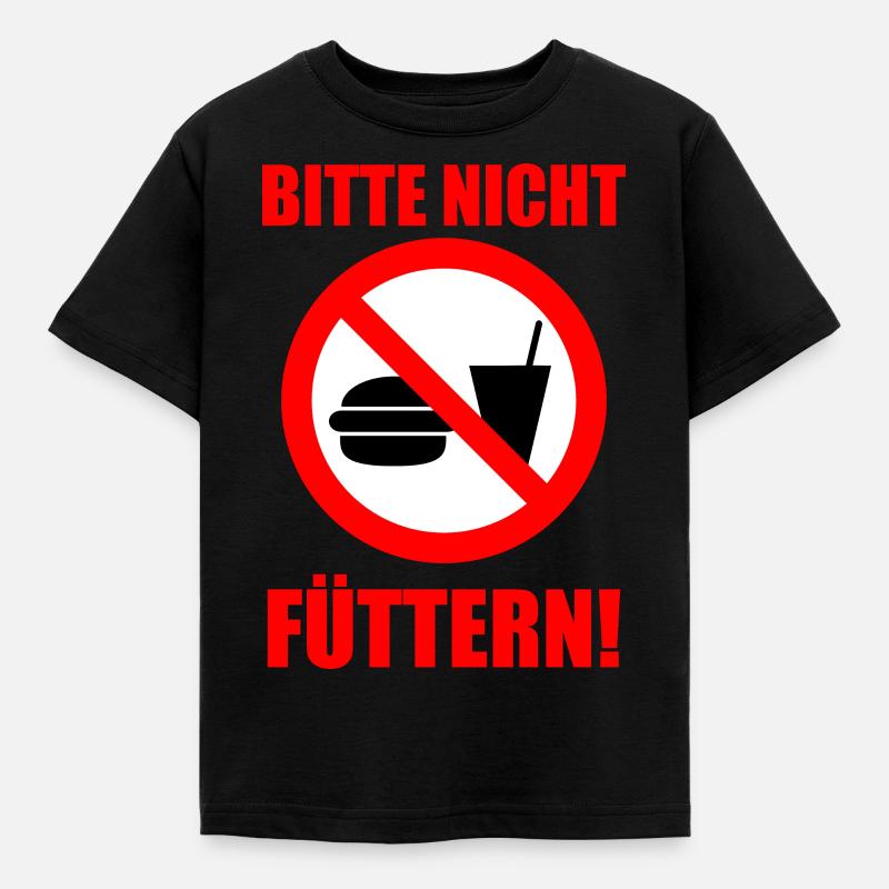 Bitte nicht füttern! - Kinder T-Shirt - Schwarz
