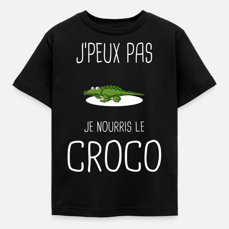 Croco - crocodile -caïman -alligator - T-shirt Enfant - noir