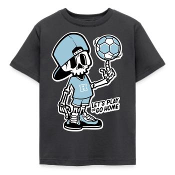 Skeleton handballer - Kinder T-Shirt - Dunkelgrau - Vorne - AI Model Kid Female (0cm)