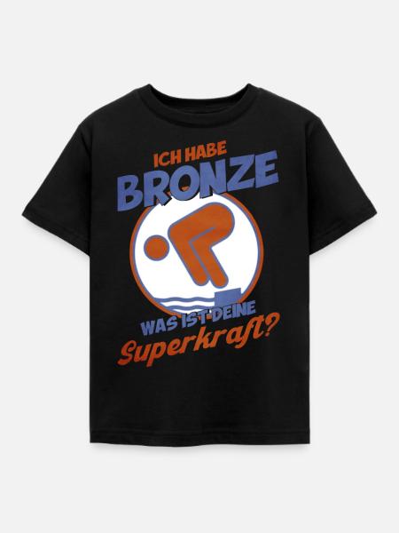 Schwimmer Schwimmprüfung Bronze Geschenk - Kinder T-Shirt - Schwarz