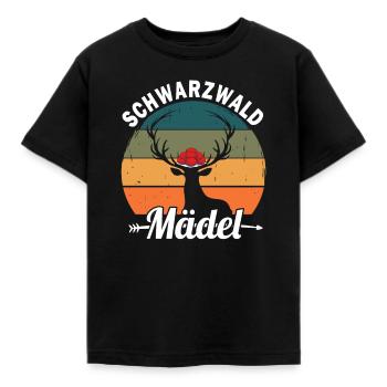Schwarzwaldmädel Bollenhut Schwarzwald - Kinder T-Shirt - Schwarz - Vorne - AI Model Kid Female (0cm)