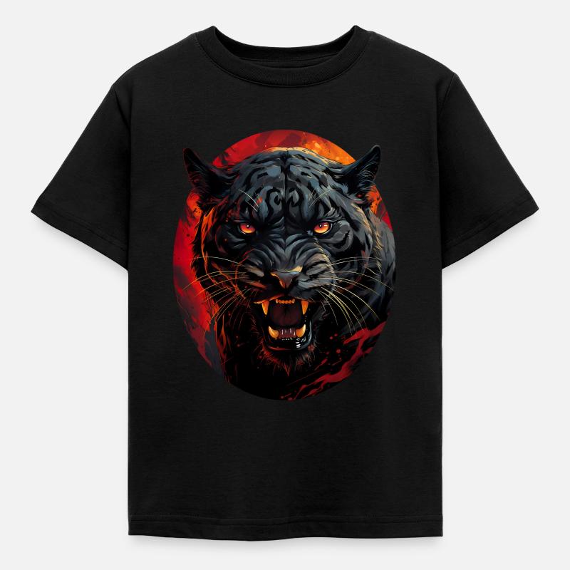 Panther - Kinder T-Shirt - Schwarz
