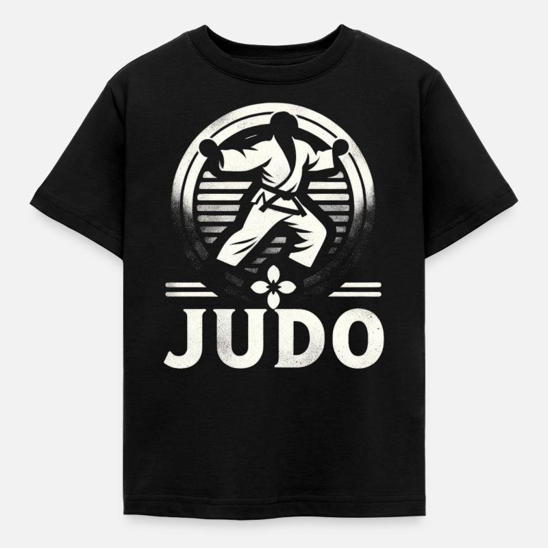 Judo Mastery Combat Emblem - Kids' T-Shirt - black