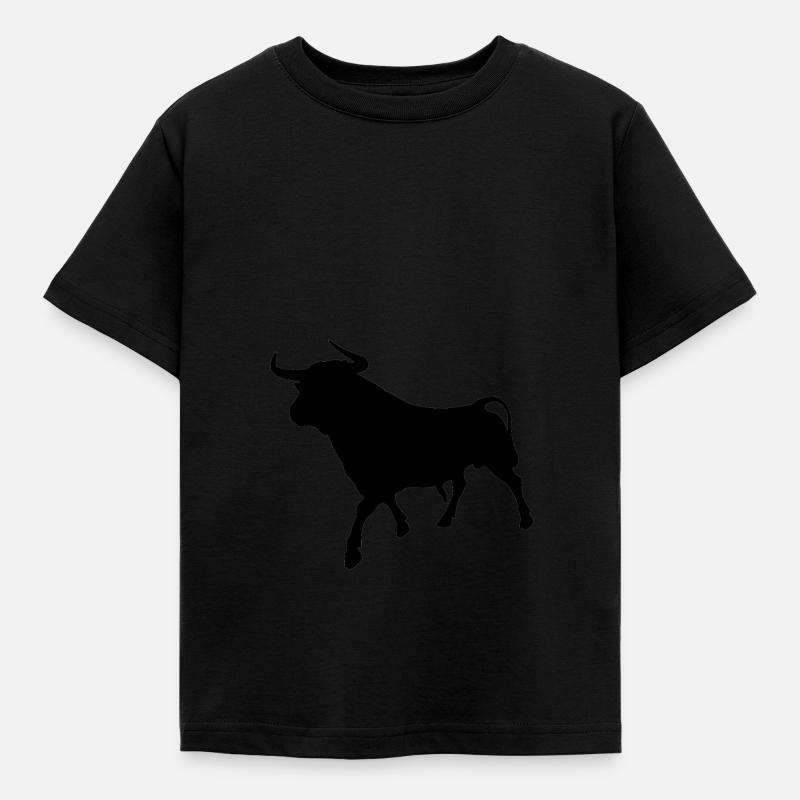 Börsen Bulle Aktien Stier Finanzen Geschenkidee - Kinder T-Shirt - Schwarz