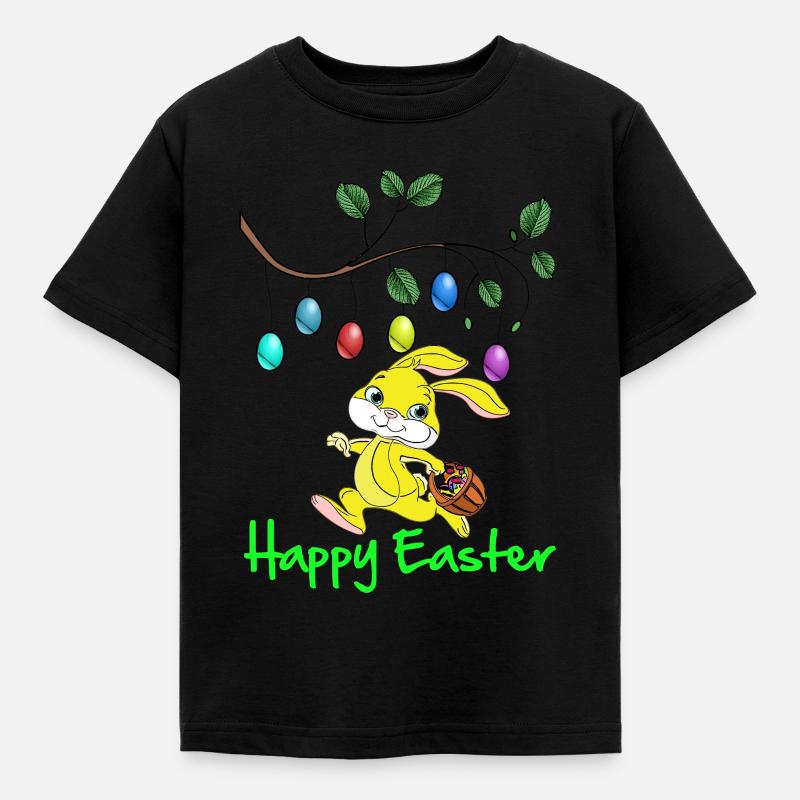 Easter Easter, happy easter, easter bunny, happy easter - Kids' T-Shirt - black