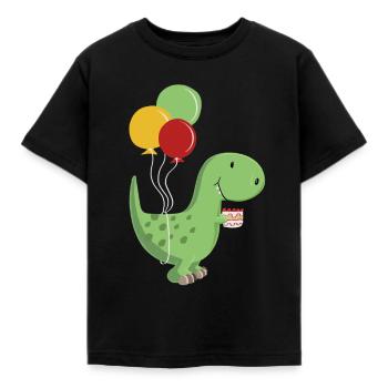 Happy Birthday -Geburtstag Junge T Rex Dinosaurier - Kinder T-Shirt - Schwarz - Vorne - AI Model Kid Female (0cm)