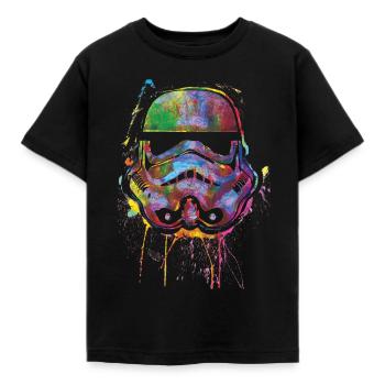 Star Wars Sturmtruppen Helm Painted Artsy Style - Kinder T-Shirt - Schwarz - Vorne - AI Model Kid Female (0cm)