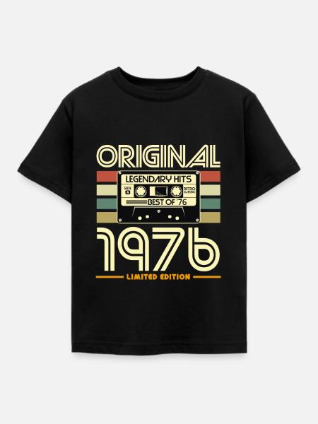 Originalkassette von 1976 - Kinder T-Shirt - Schwarz