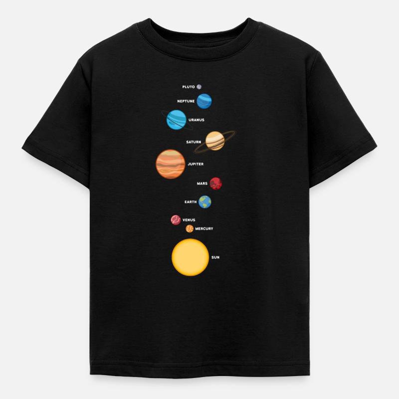 Sonnensystem - Børne-T-shirt - sort