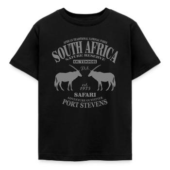 Südafrika - Antilope - Kinder T-Shirt - Schwarz - Vorne - AI Model Kid Female (0cm)