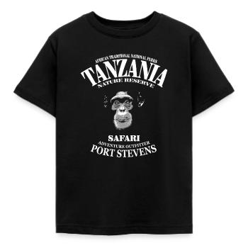 Tanzanie - Chimpanzés - T-shirt Enfant - noir - Devant - AI Model Kid Female (0cm)