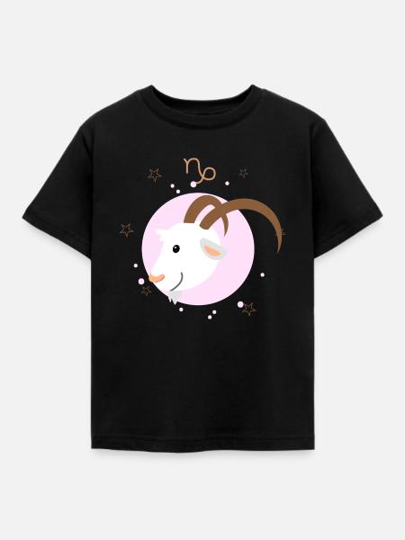 Steinbock - Kinder T-Shirt - Schwarz