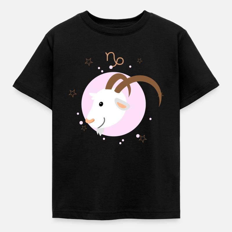 Steinbock - Kinder T-Shirt - Schwarz