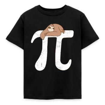 Math Paresseux Pi - T-shirt Enfant - noir - Devant - AI Model Kid Female (0cm)