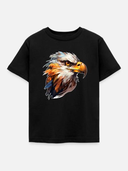 Greifvogel - Kinder T-Shirt - Schwarz