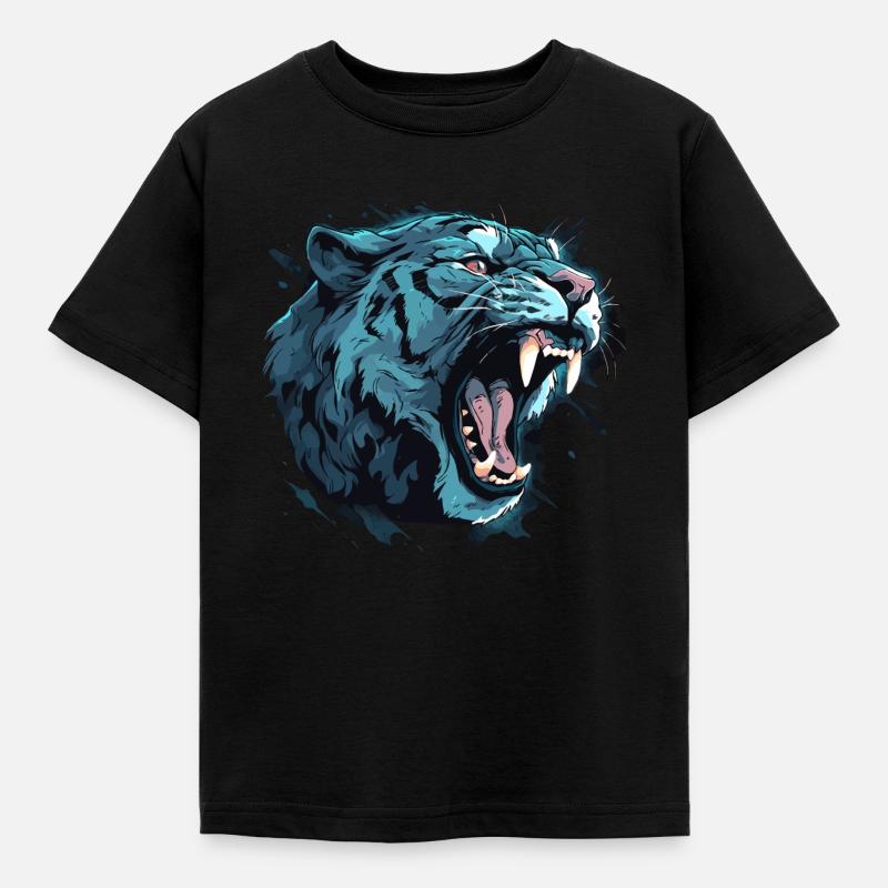 Säbelzahntiger - Sabertooth v2 - Kinder T-Shirt - Schwarz