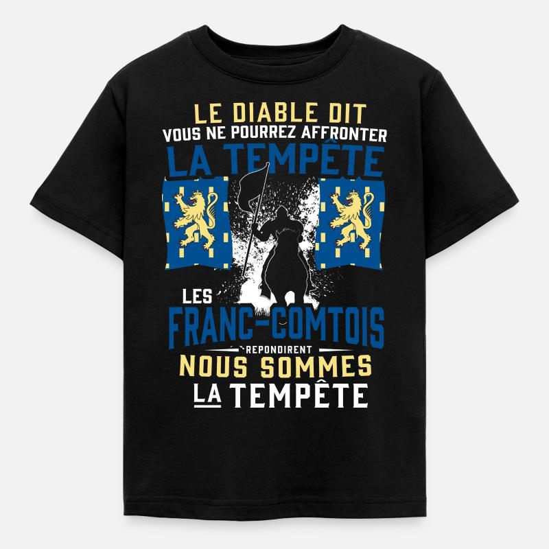 Tempête Franc-Comtois - T-shirt Enfant - noir