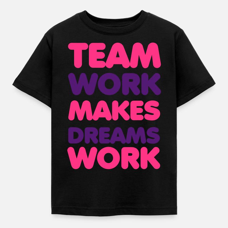 Team Work - Kinder T-Shirt - Schwarz