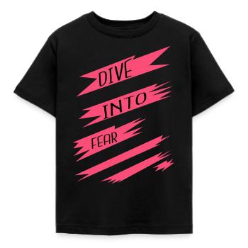 resilient courage free fall present courage quotes - Kinder T-Shirt - Schwarz - Vorne - AI Model Kid Female (0cm)