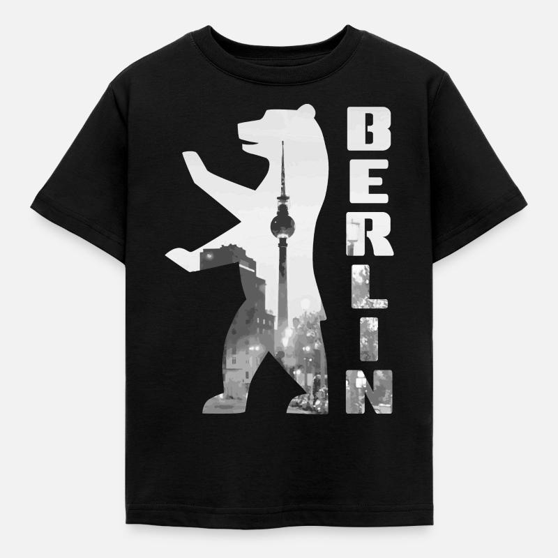 Berlin Berliner Bär - Kinder T-Shirt - Schwarz