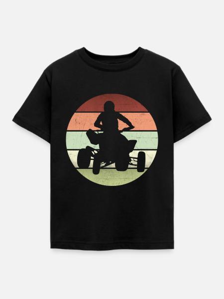 Quad, Oldtimer-Quad-Leidenschaft - Kinder T-Shirt - Schwarz