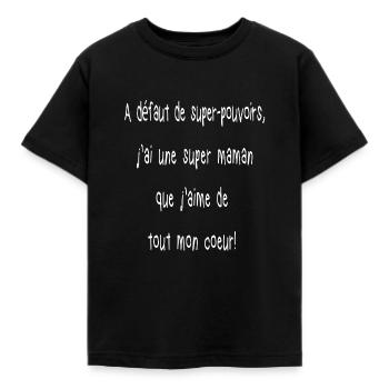 Super Mom - Kids' T-Shirt - black - Front - AI Model Kid Female (0cm)