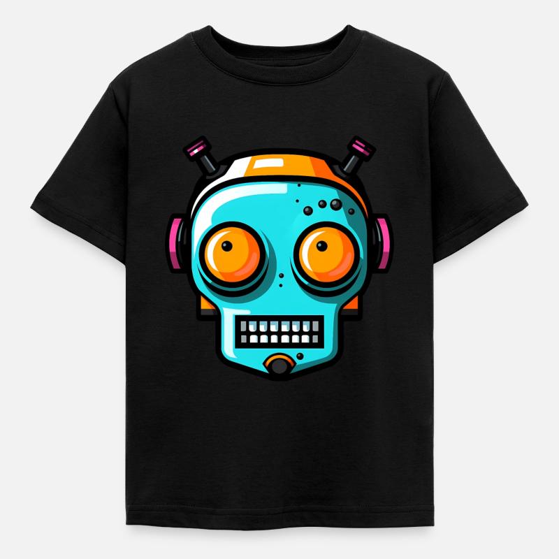 Robot d’Halloween mignon - T-shirt Enfant - noir