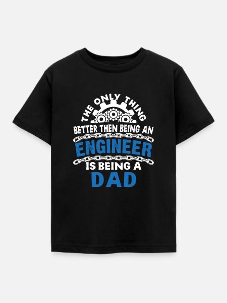 Ingenieur Papa - Kinder T-Shirt - Schwarz