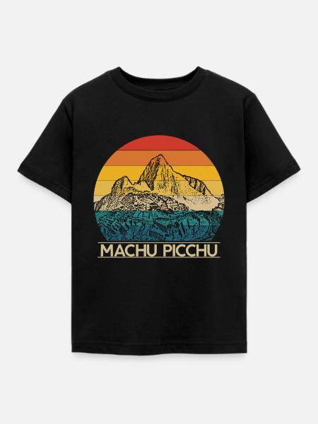 Machu Picchu - Kinder T-Shirt - Schwarz