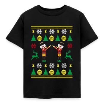 Nutcracker Time Cooles Weihnachtsmotiv Christmas - Kinder T-Shirt - Schwarz - Vorne - AI Model Kid Female (0cm)