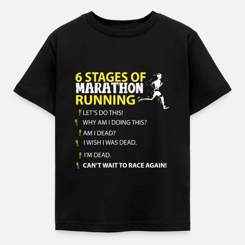 Marathon en cours d'exécution - T-shirt Enfant - noir