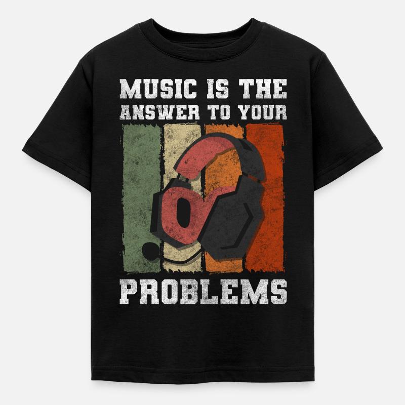 Problem Lösung Satire Egal - Kinder T-Shirt - Schwarz