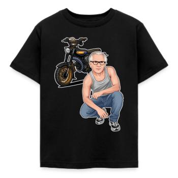 S51 // Tuning // Illustration - Kinder T-Shirt - Schwarz - Vorne - AI Model Kid Female (0cm)