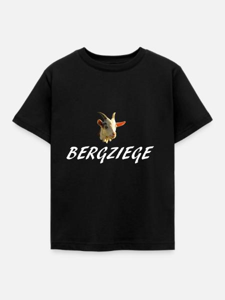 Bergziege - Kinder T-Shirt - Schwarz