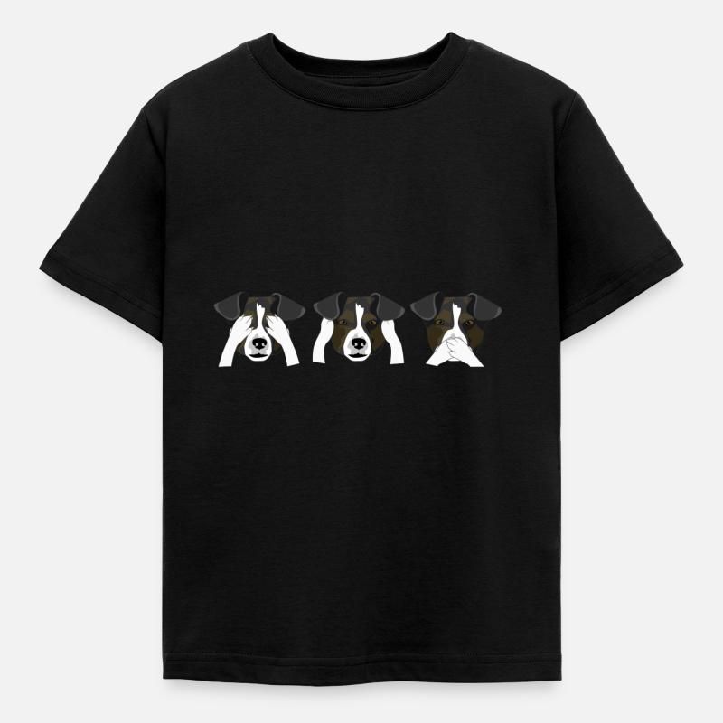 Lustiger Hunde - Kinder T-Shirt - Schwarz
