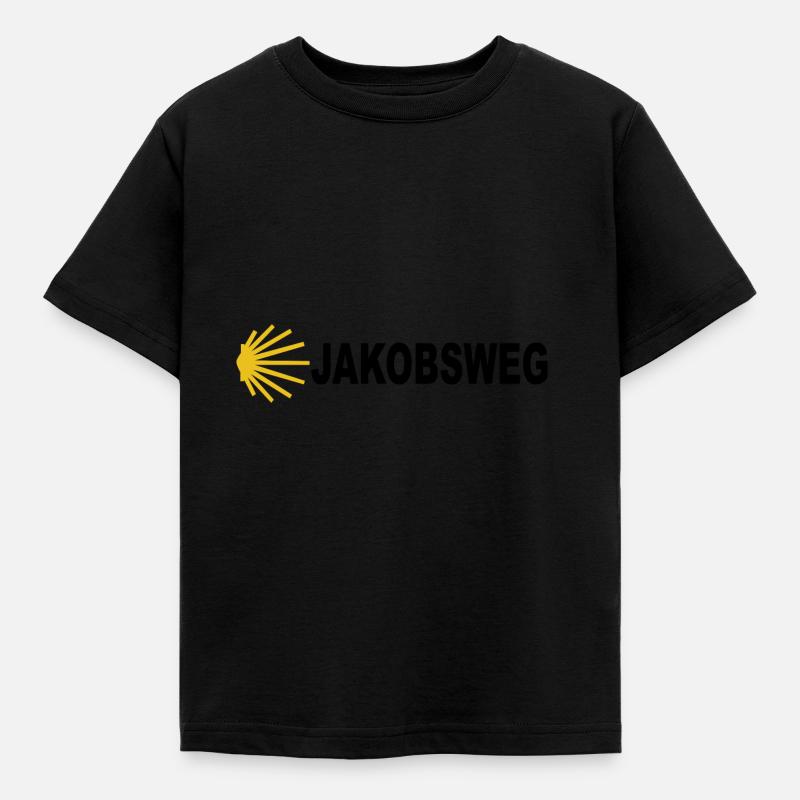 Chemin de pèlerinage de Saint-Jacques Saint Jacques de Compostelle wande - T-shirt Enfant - noir