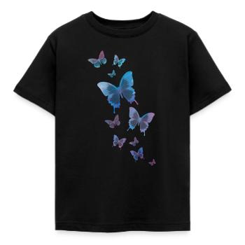 papillon papillon animal coloré couleur - T-shirt Enfant - noir - Devant - AI Model Kid Female (0cm)