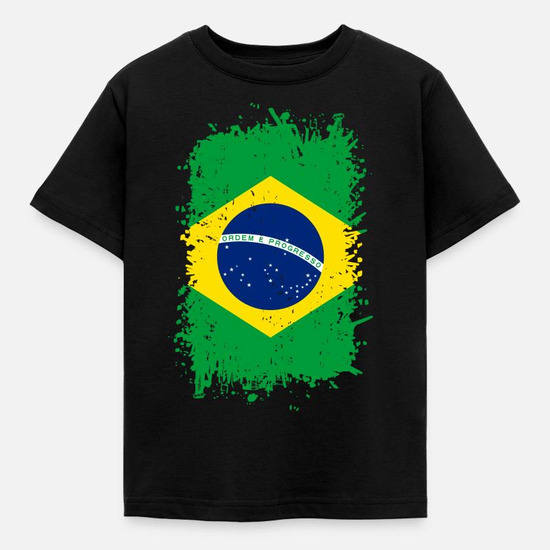 Brasilien - Kinder T-Shirt - Schwarz