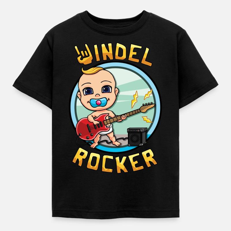 WINDELROCKER - Kinder T-Shirt - Schwarz