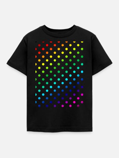 Bunte Punkte Muster Pattern - Kinder T-Shirt - Schwarz