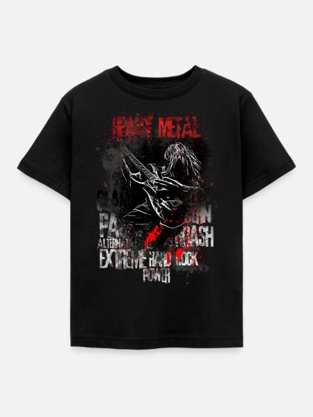 Heavy Metal - Kinder T-Shirt - Schwarz