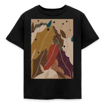 Decorative Motif - Kids' T-Shirt - black - Front - AI Model Kid Female (0cm)
