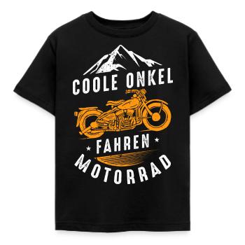 Coole Onkel fahren Motorrad - Kinder T-Shirt - Schwarz - Vorne - AI Model Kid Female (0cm)